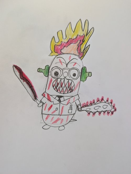 Matanel's Fire Haired Monster Mother's Day Card